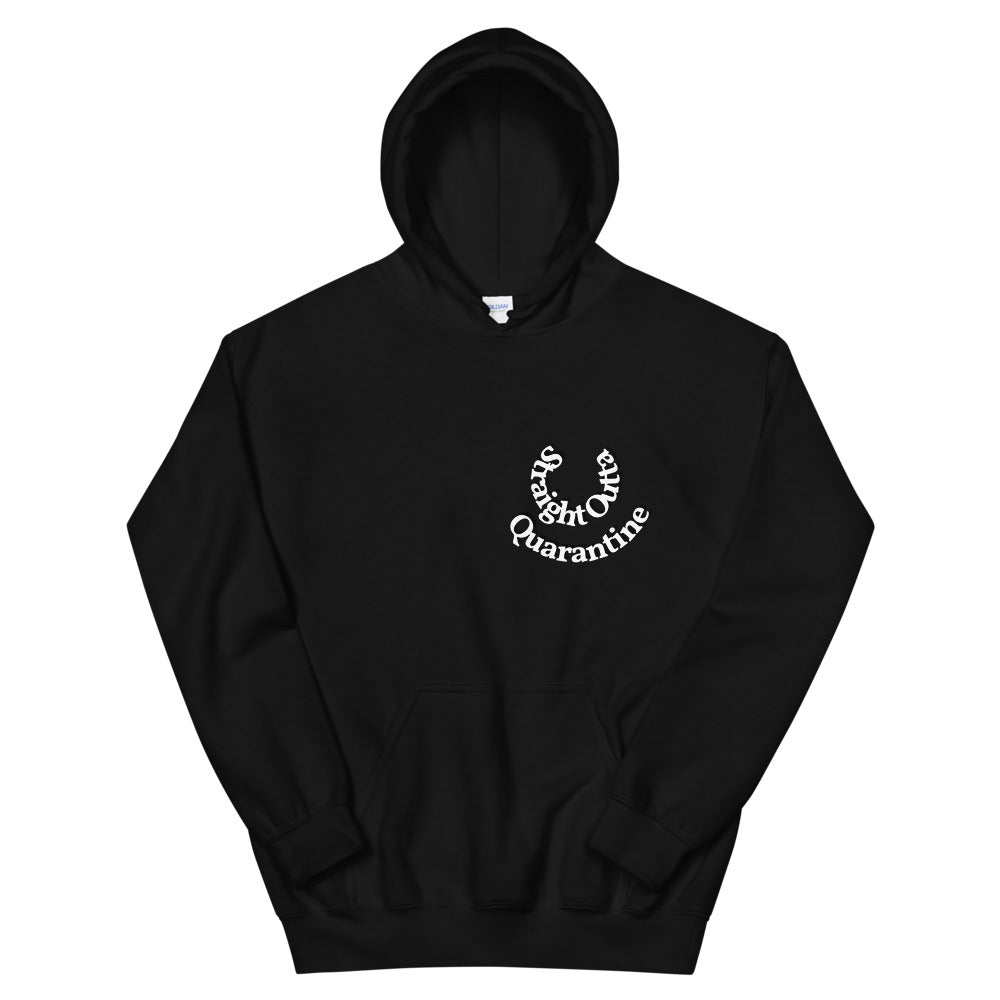 Straight Outta Quarantine Hoodie (unisex) in black color (all sizes) - LaLa Daily Shop